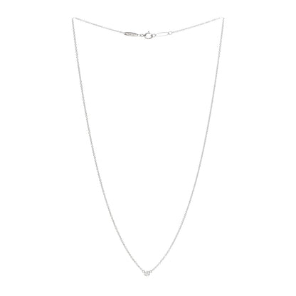 Tiffany Platinum Diamond .05ct Elsa Peretti Diamonds by the Yard Pendant Necklace 3 of 4