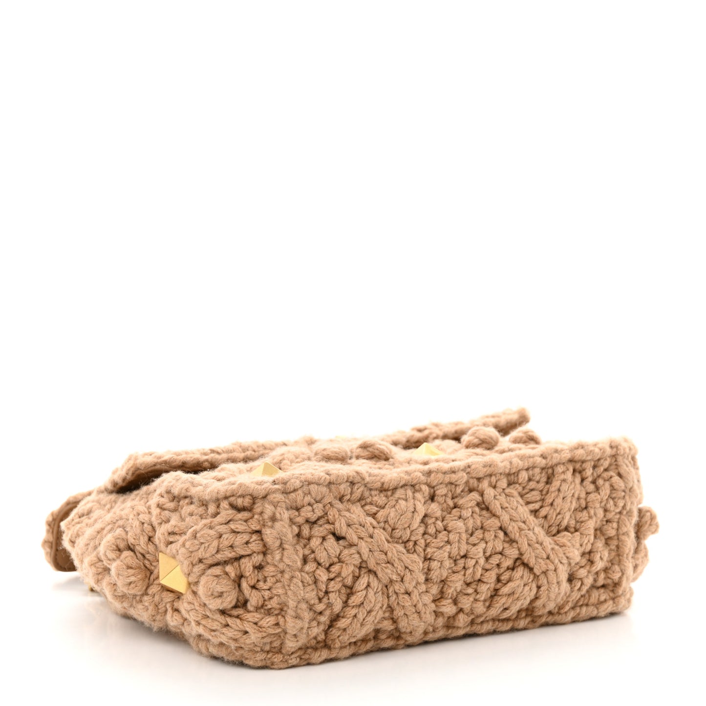 Cashmere Medium Roman Stud Shoulder Bag Brown