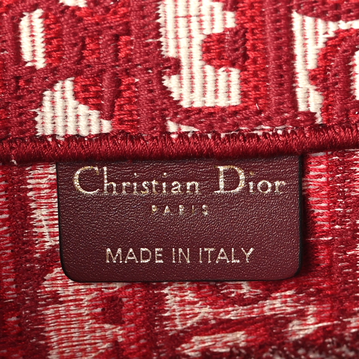 Oblique Small Book Tote Burgundy Multicolor