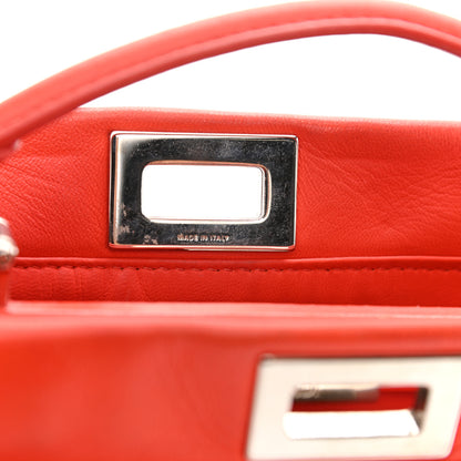 Fendi Nappa Mini Peekaboo Iconic Satchel Papavero 8 of 12
