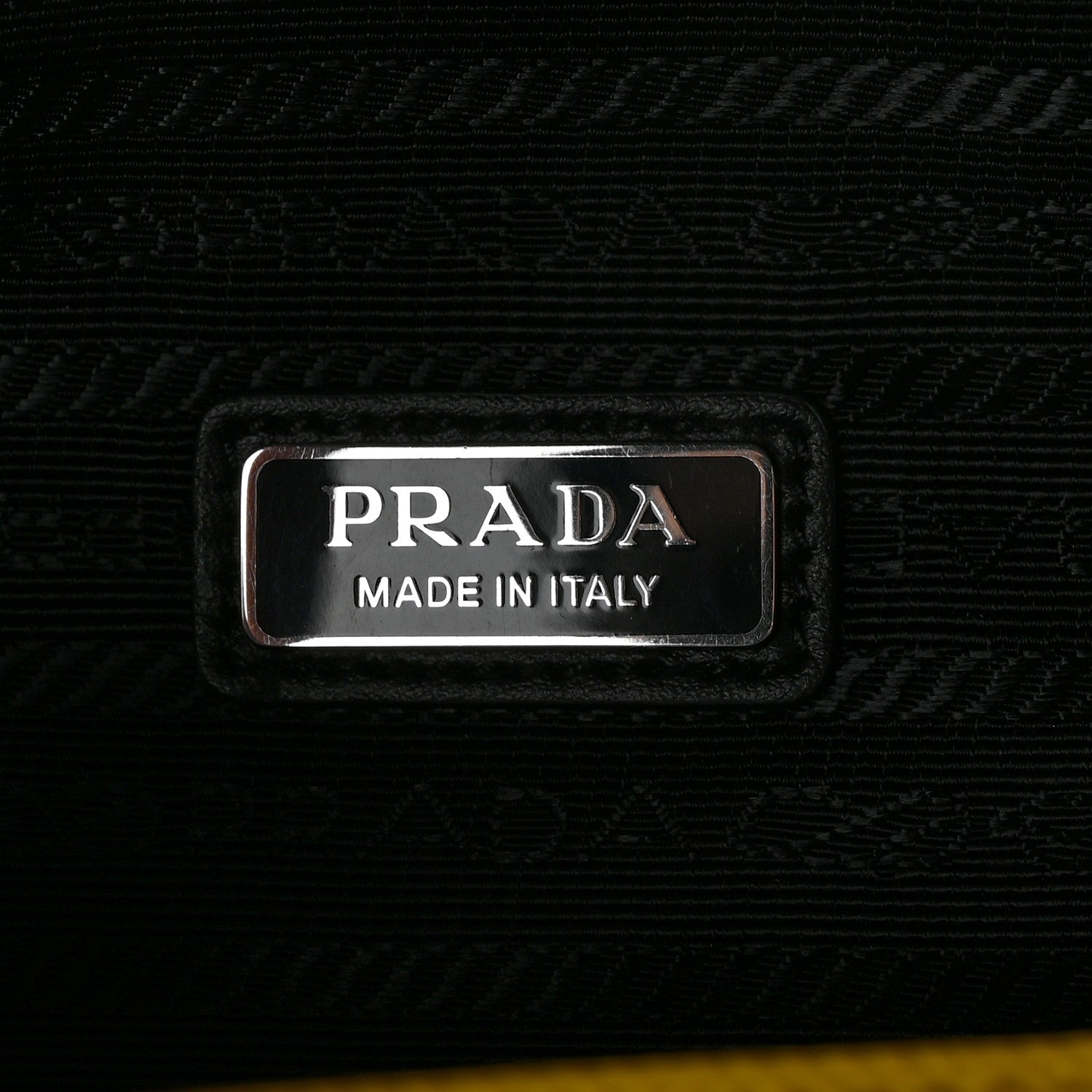 Prada Saffiano Triangle Shoulder Belt Bag Sunny Yellow 6 of 11