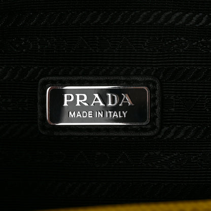 Prada Saffiano Triangle Shoulder Belt Bag Sunny Yellow 6 of 11