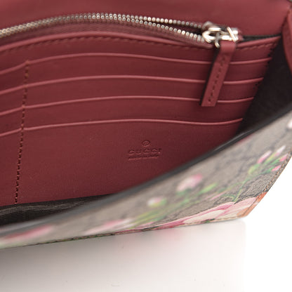 Gucci GG Supreme Monogram Blooms Chain Wallet Beige Multicolor Dry Rose 6 of 11