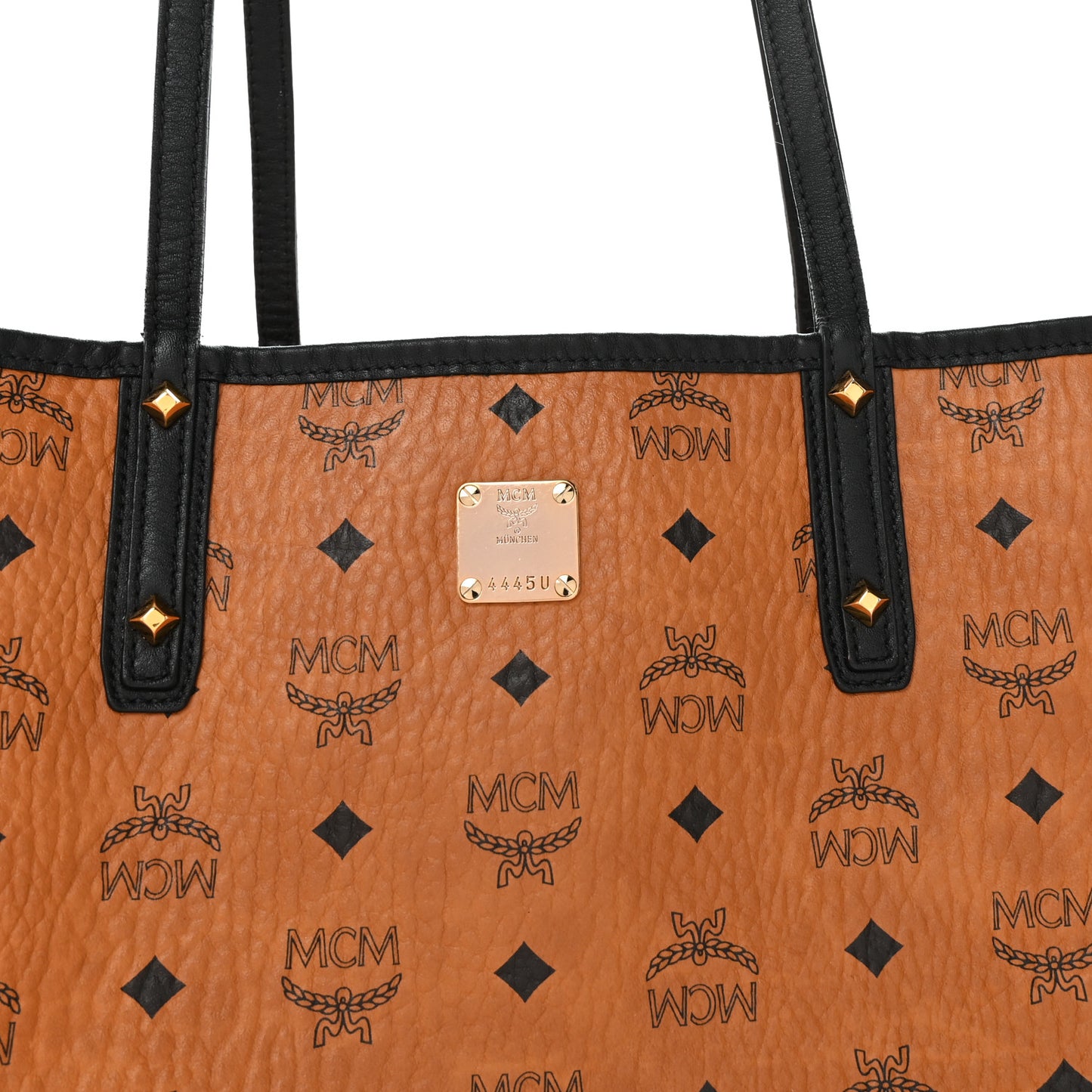 Visetos Medium Project Reversible Shopper Tote Cognac