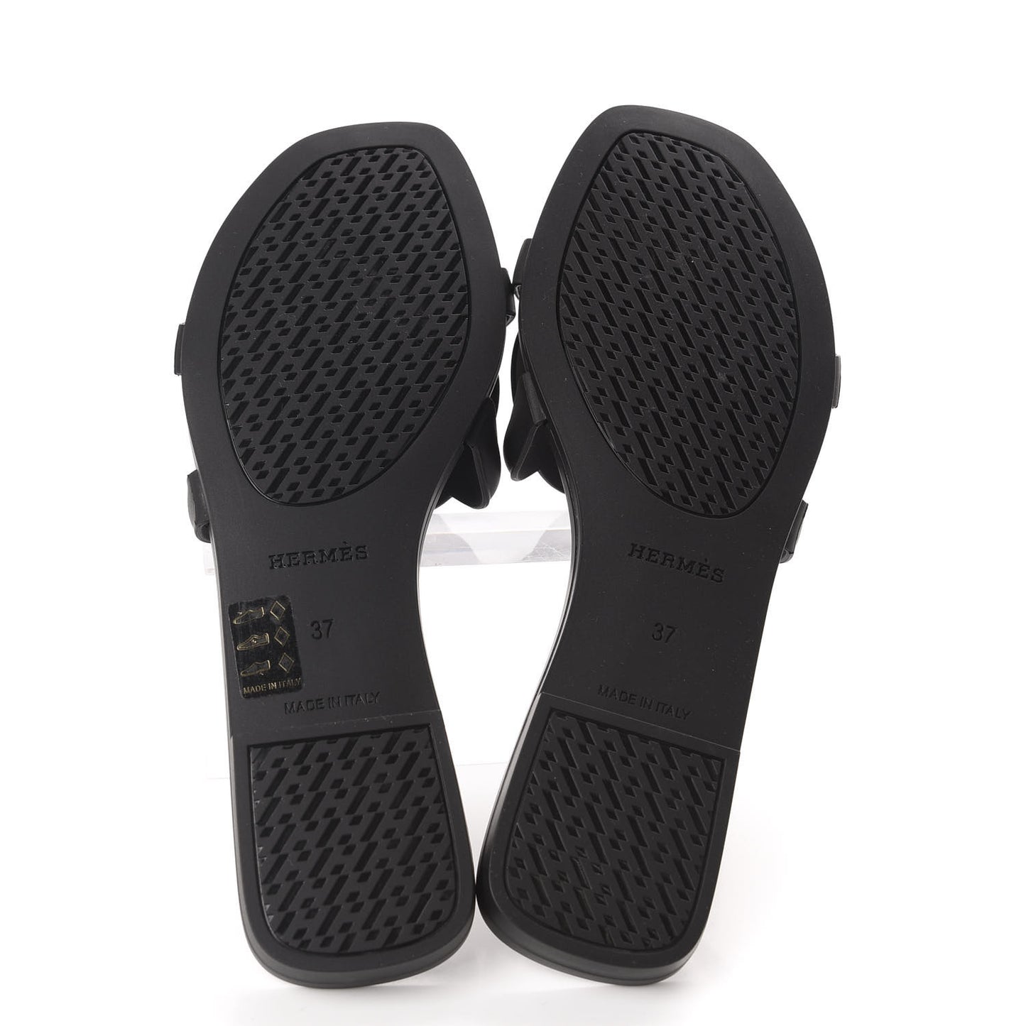 Rubber Aloha Sandals 37 Black