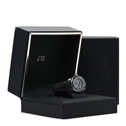 Chanel Stainless Steel Ceramic Calfskin 33mm J12 Quartz Watch Black 8 of 8