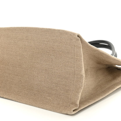 Saint Laurent Linen Calfskin Small Rive Gauche Tote Greggio Natural 10 of 10