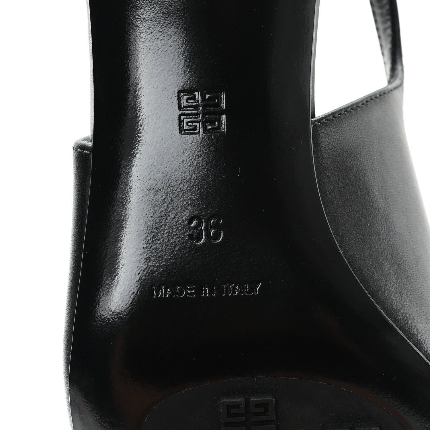 Givenchy Calfskin G Cube 50mm Slingback Pumps 36 Black 7 of 10