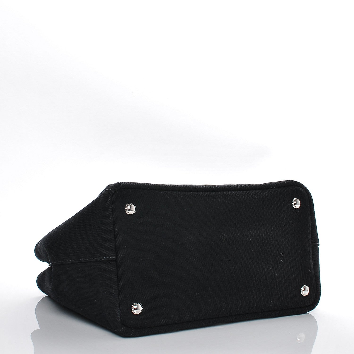 Prada Canvas Canapa Grommet Small Tote Nero Black 5 of 7