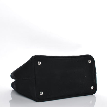 Prada Canvas Canapa Grommet Small Tote Nero Black 5 of 7