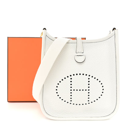 Hermes Taurillon Clemence Amazone Evelyne TPM New White 9 of 9