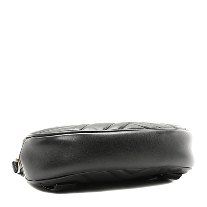Gucci Calfskin Matelasse GG Marmont Belt Bag 75 30 Black 4 of 10