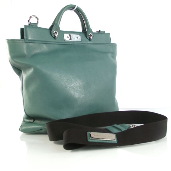 Leather Sequin Duffy Frog Tote