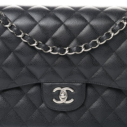 Chanel Caviar Quilted Jumbo Double Flap Black 9 of 10