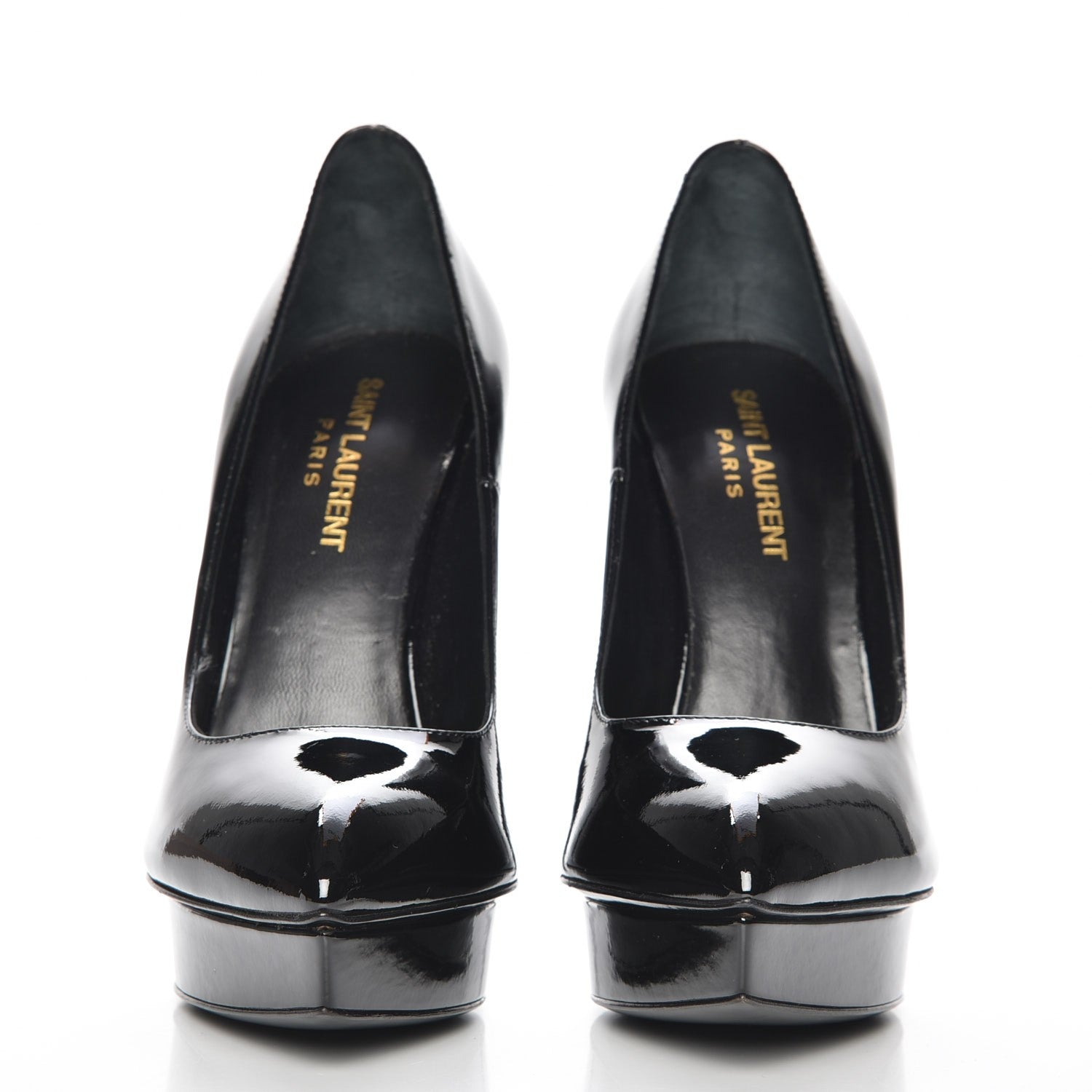 Saint Laurent Patent Calfskin Janis 105 Pumps 37.5 Nero Black 2 of 10