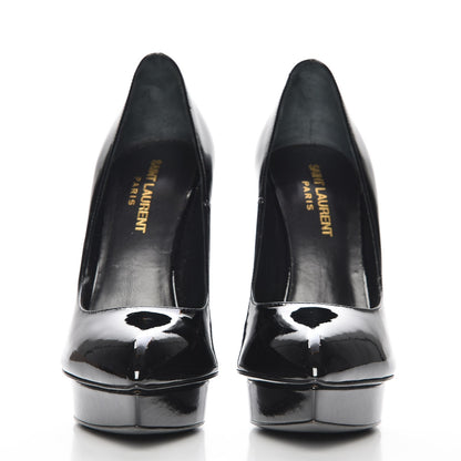 Saint Laurent Patent Calfskin Janis 105 Pumps 37.5 Nero Black 2 of 10