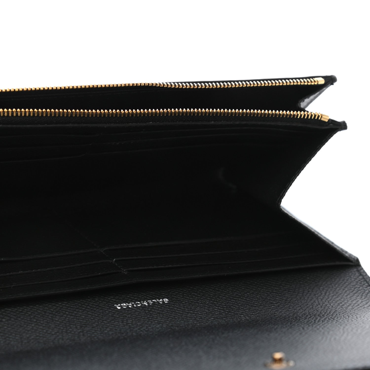 Balenciaga Grained Calfskin BB Thin Money Wallet Black 6 of 7