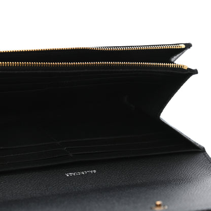 Balenciaga Grained Calfskin BB Thin Money Wallet Black 6 of 7