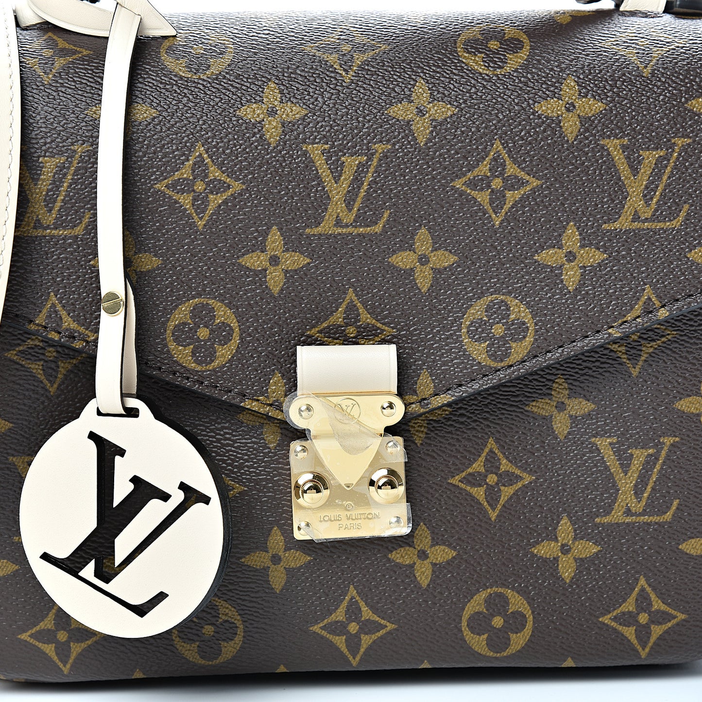 Monogram Braided Pochette Metis Creme Beige