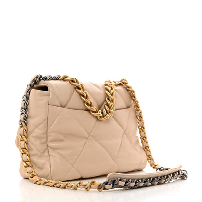 Chanel Goatskin Quilted Large Chanel 19 Flap Beige 2 of 10