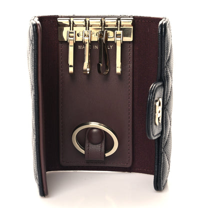 Chanel Caviar Quilted Classic 4 Key Holder Wallet Black 5 of 10