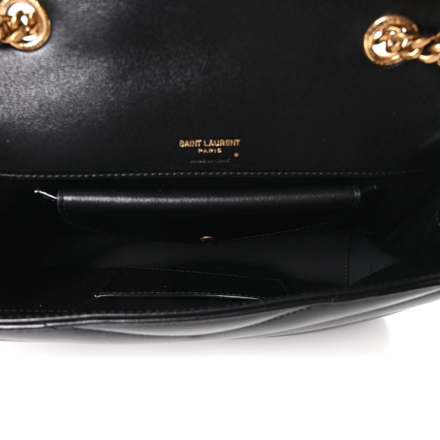 Lambskin Chevron Quilted Small LouLou Black