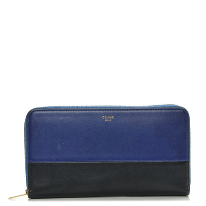 Celine Lambskin Large Zip Around Multifunction Wallet Indigo 1 of 7