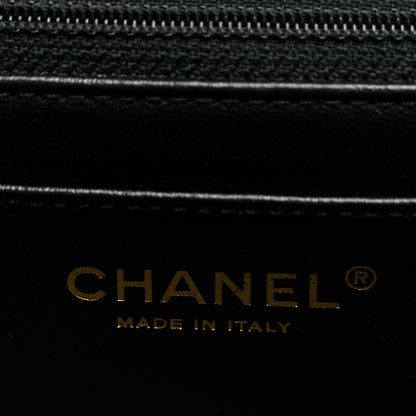 Chanel Crumpled Grained Calfskin Medium Two Tone Flap Black 6 of 10