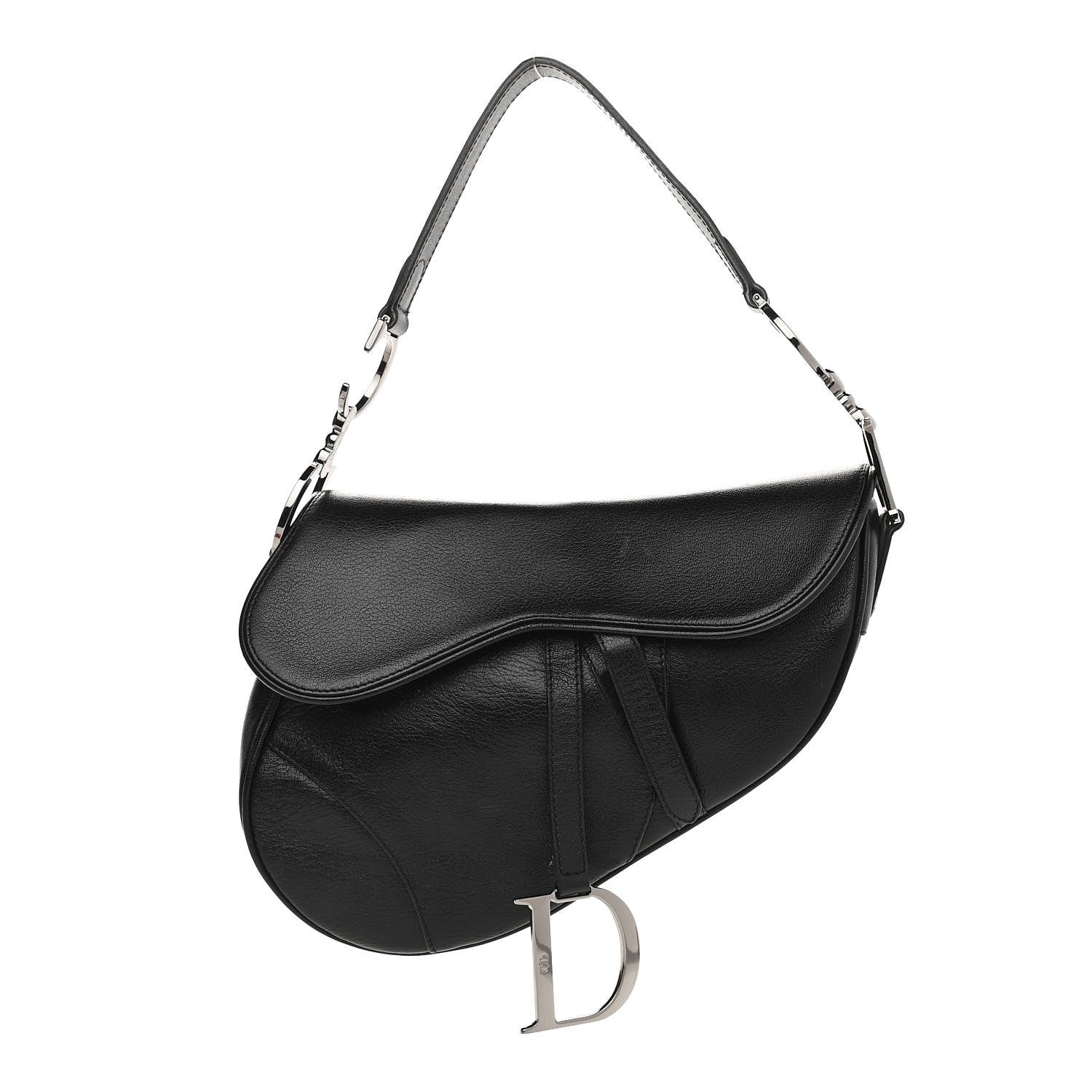 Christian Dior Calfskin Saddle Bag Black 1 of 11
