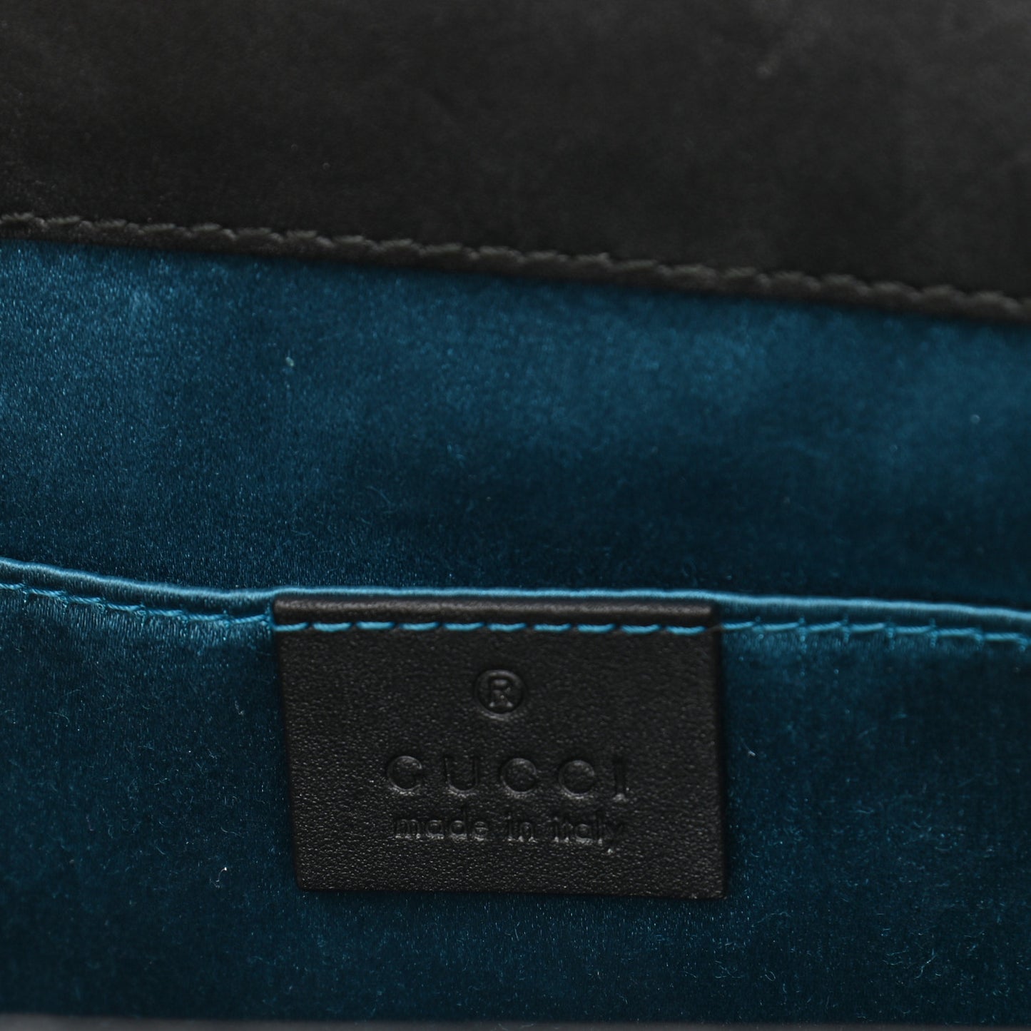 Suede Patent Web Dragon Embroidered Small Ophidia Chain Shoulder Bag Blue Black