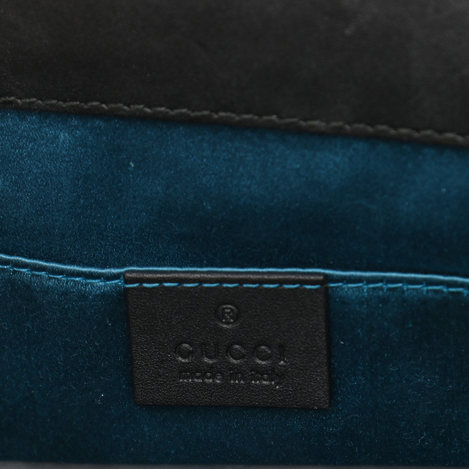 Gucci Suede Patent Web Dragon Embroidered Small Ophidia Chain Shoulder Bag Blue Black 6 of 14