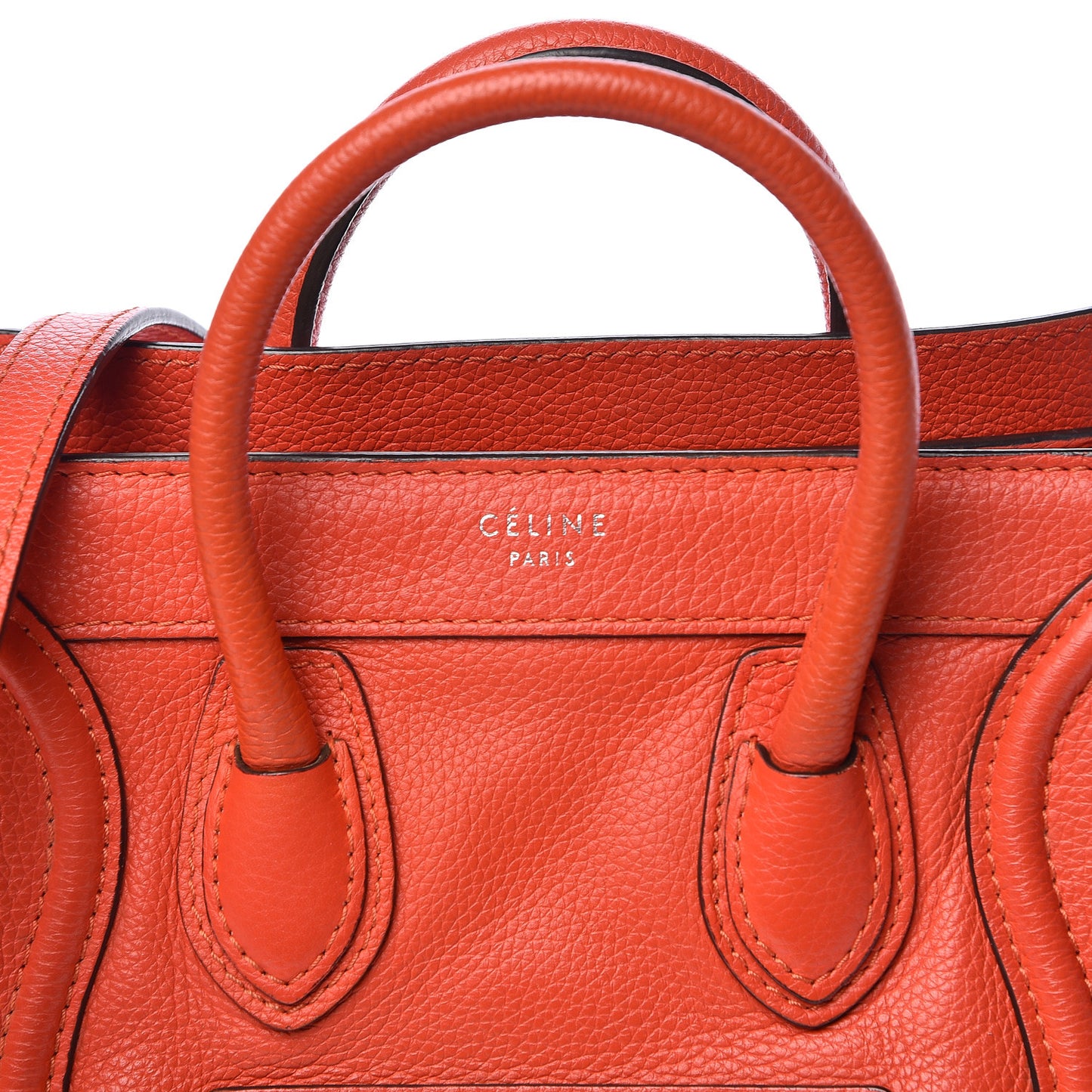 Smooth Calfskin Nano Luggage Vermillion