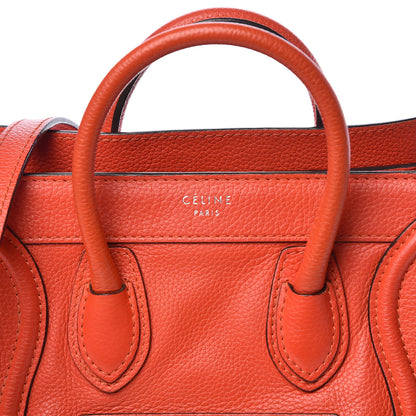 Celine Smooth Calfskin Nano Luggage Vermillion 8 of 11