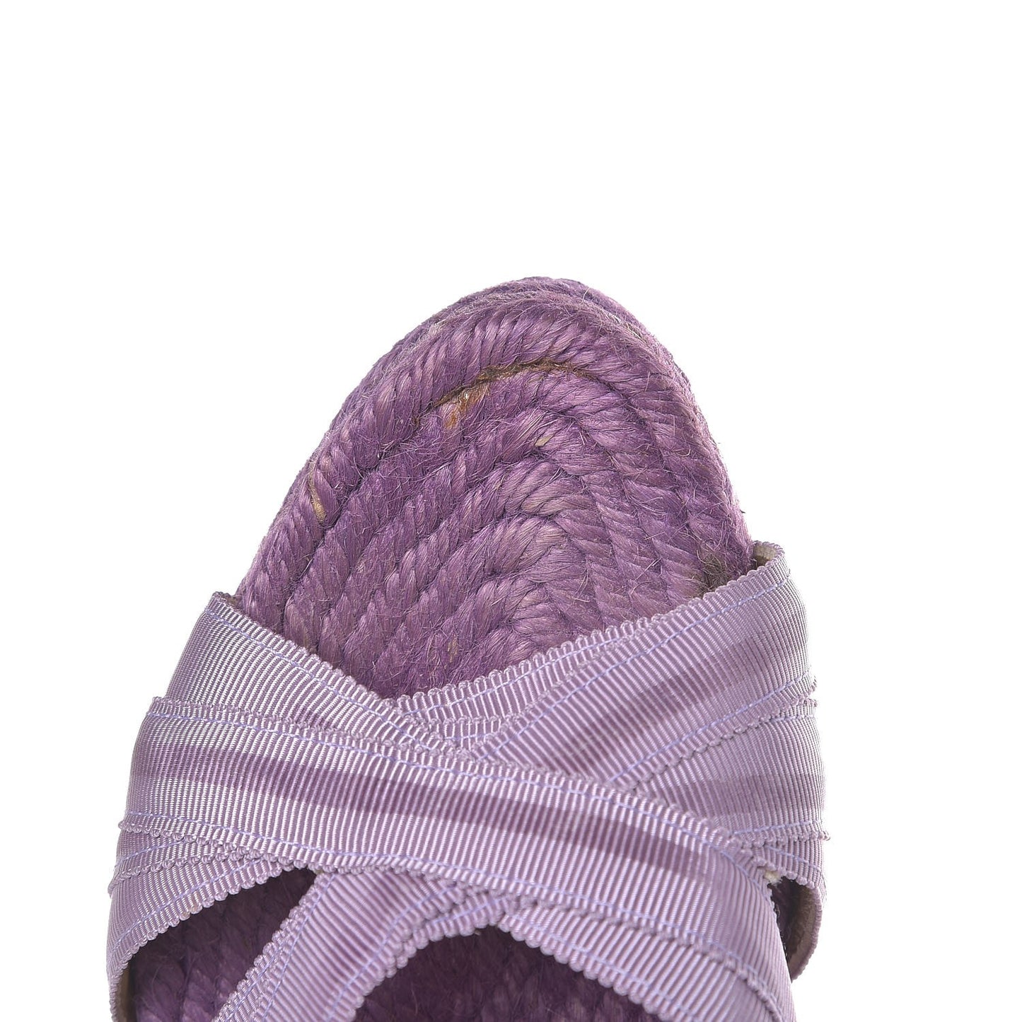 Grosgrain Cataribbon Espadrille Wedges 40 Purple