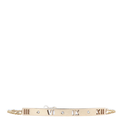 Tiffany 18K Rose Gold Diamond Atlas Bar Pierced Bracelet 1 of 7