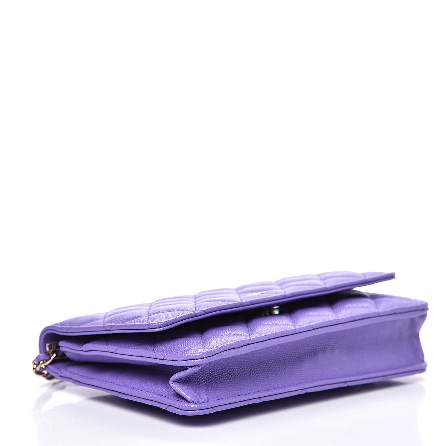 Caviar Quilted Wallet On Chain WOC Purple