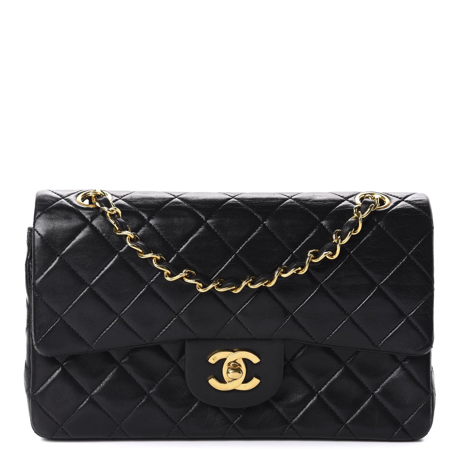 Chanel Lambskin Quilted Small Double Flap Black 1 of 11