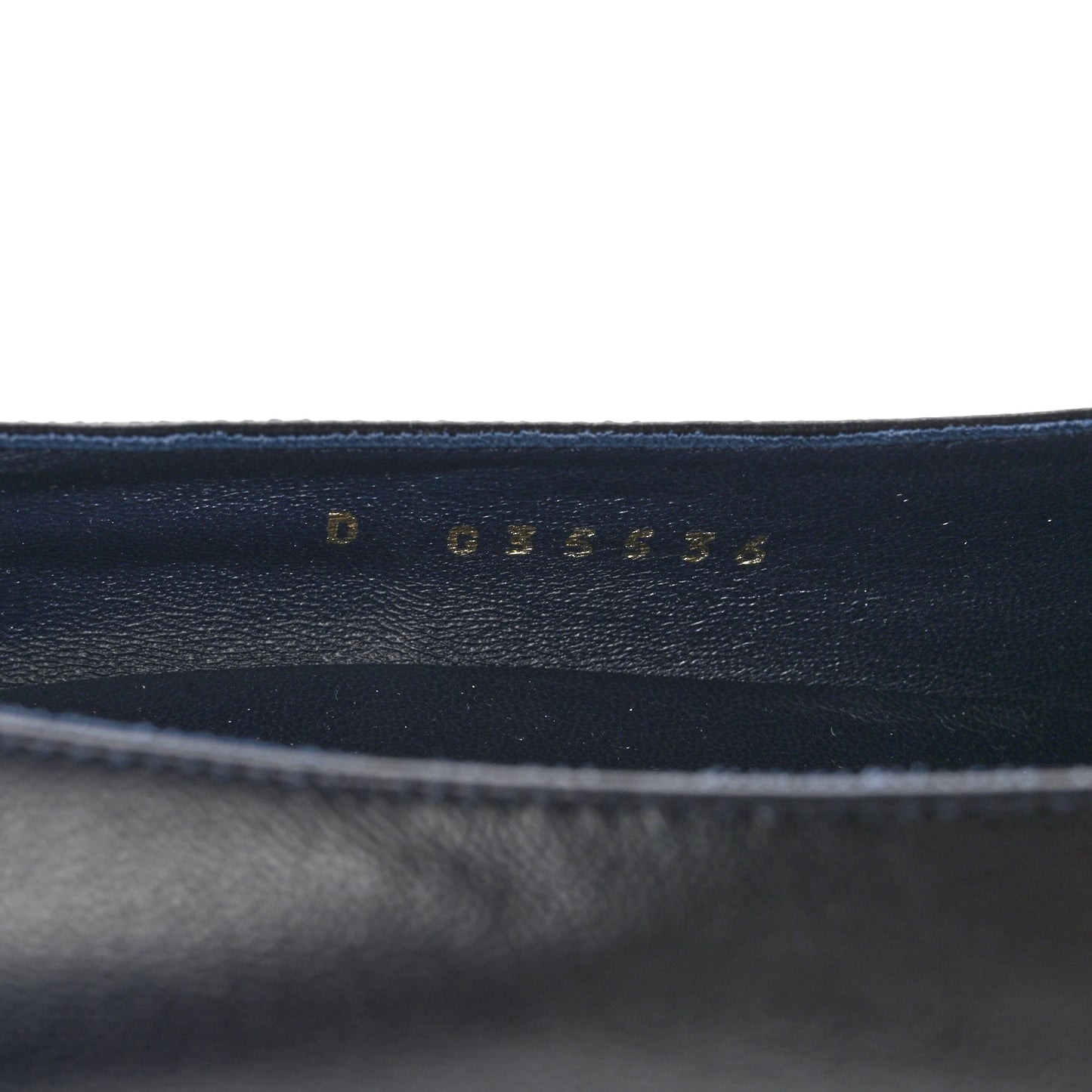 Lambskin Grosgrain Cap Toe CC Pearl Pumps 41 Navy Black