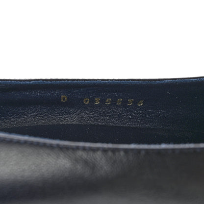 Chanel Lambskin Grosgrain Cap Toe CC Pearl Pumps 41 Navy Black 8 of 11