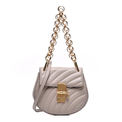 Chloe Calfskin Quilted Mini Drew Bijou Shoulder Bag Motty Grey 1 of 10