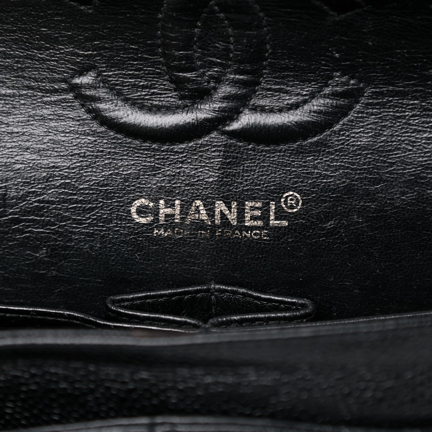 Caviar Quilted Small Double Flap Black
