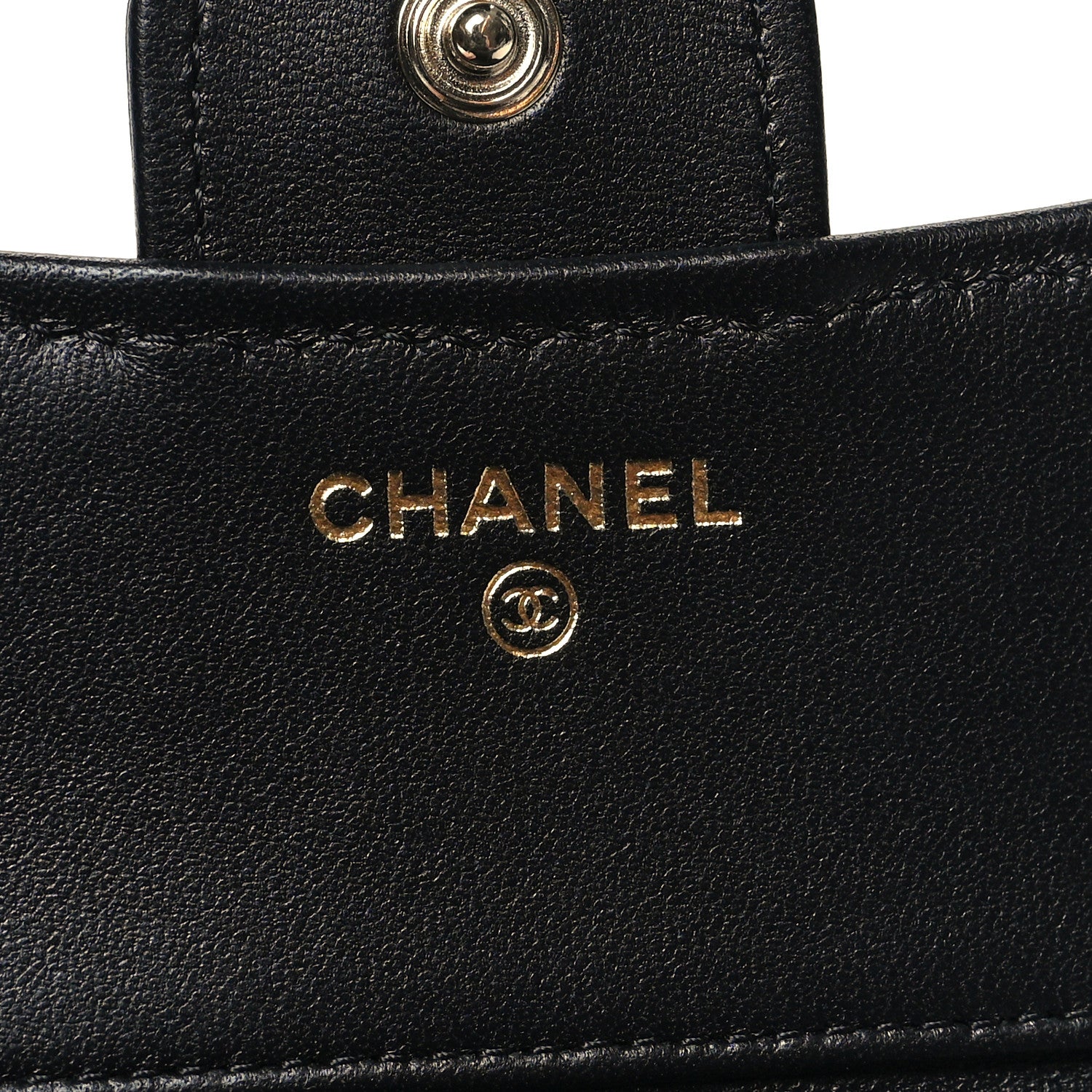Chanel Lambskin Enamel Quilted Roller Skate Compact Flap Wallet Black 6 of 9