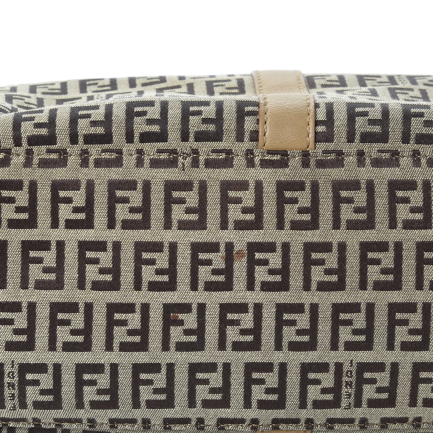 Fendi Zucchino Vitello Tote Mogano Panna 11 of 11
