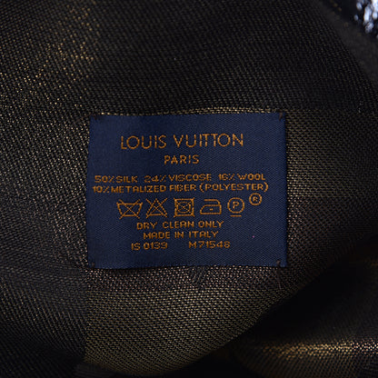 Louis Vuitton Silk Lurex Wool So Shine Monogram Shawl Black 3 of 4