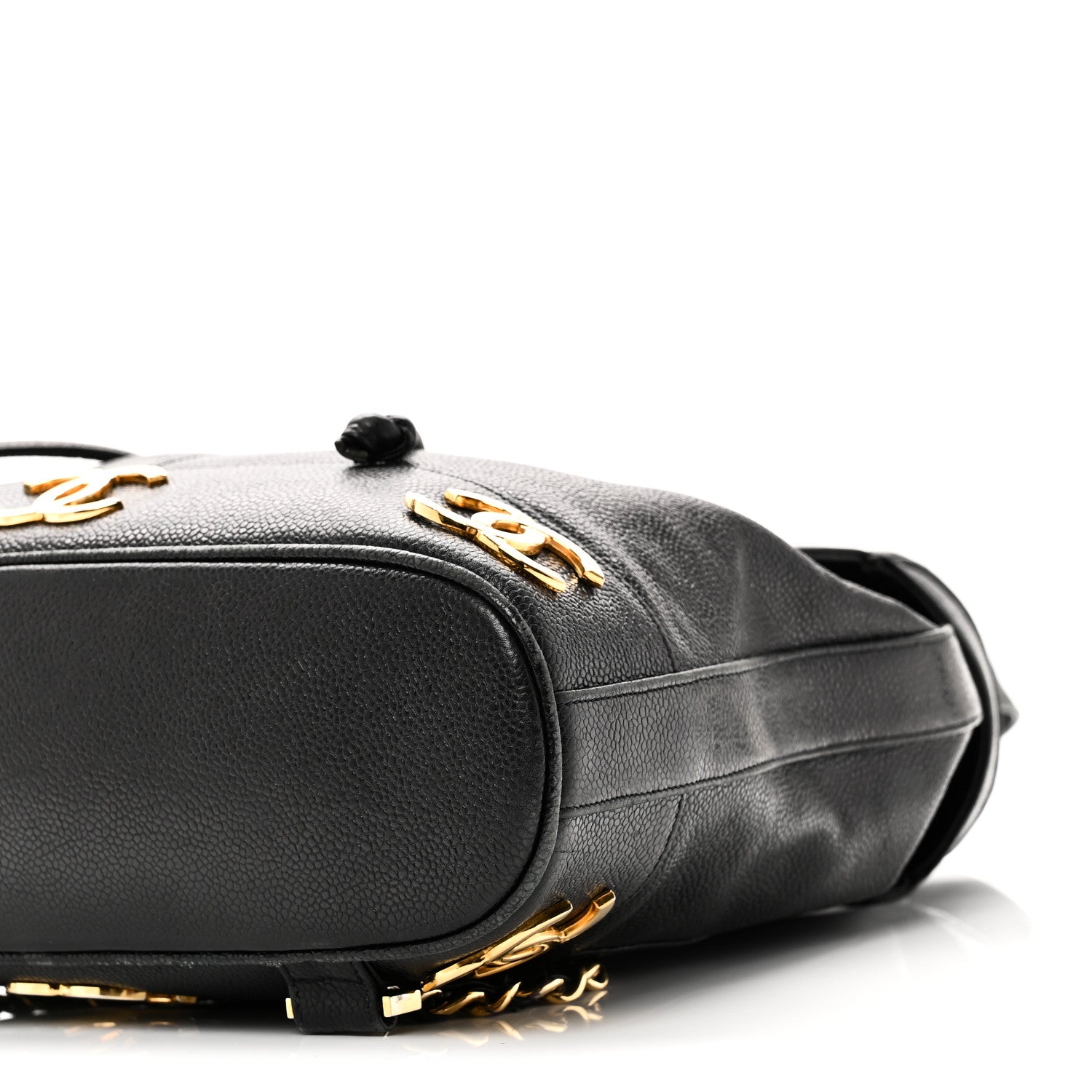 Chanel Caviar Triple CC Backpack Black 12 of 13