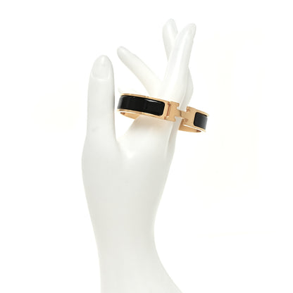 Hermes Enamel Narrow Clic Clac H Bracelet PM Black 2 of 5
