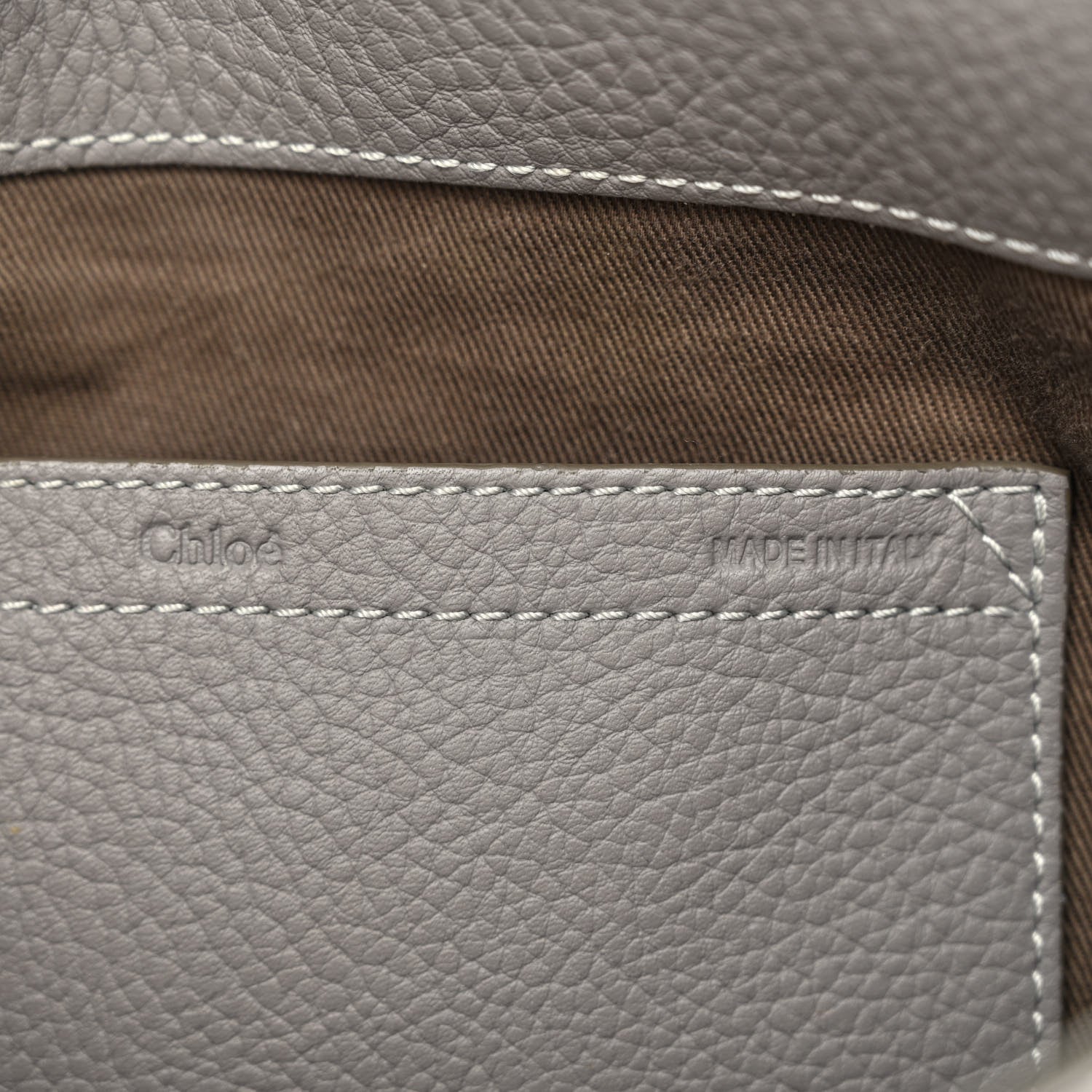 Chloe Calfskin Medium Marcie Round Crossbody Bag Cashmere Grey 6 of 10