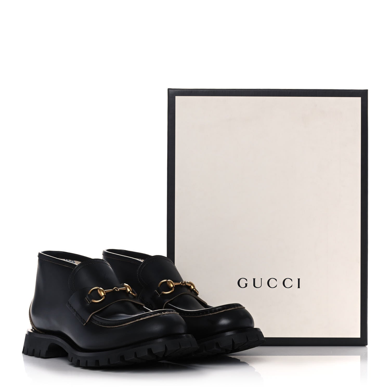 Gucci Cordovan Lux Mens Harald Horsebit Ankle Boots 9 Black 12 of 12