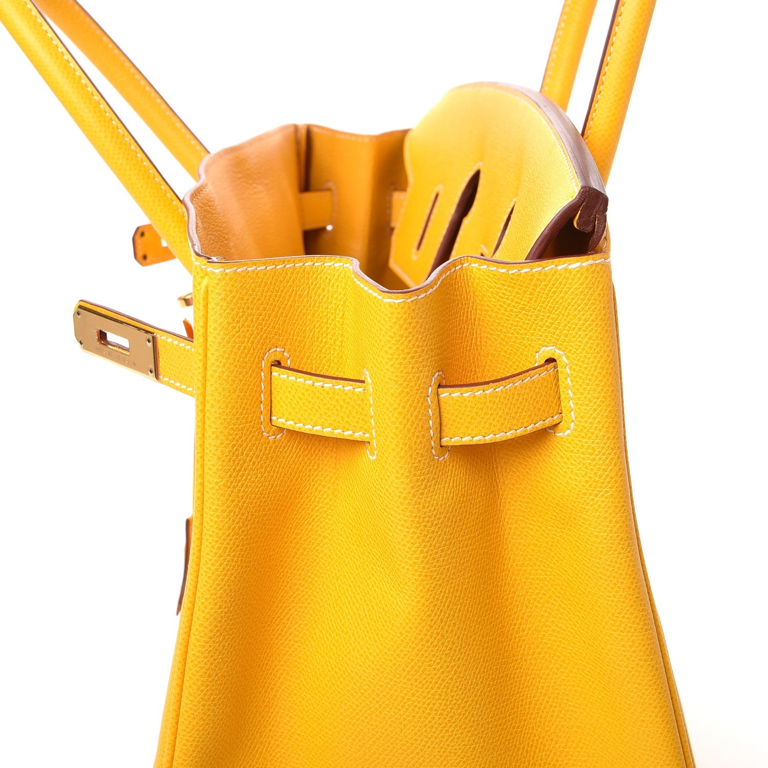 Hermes Epsom Horseshoe Birkin 35 Jaune 37 of 44