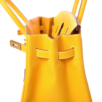 Hermes Epsom Horseshoe Birkin 35 Jaune 37 of 44